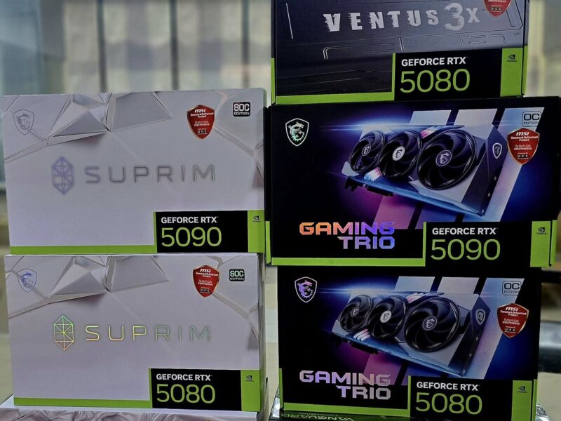 GeForce RTX 5090, RTX 5080, RTX 5070 Ti, RTX 5070, RTX 4090, RTX 4080 Super,  RTX 4080, RTX 4070 Ti Super,  RTX 4070 Ti, RTX 4070 Super